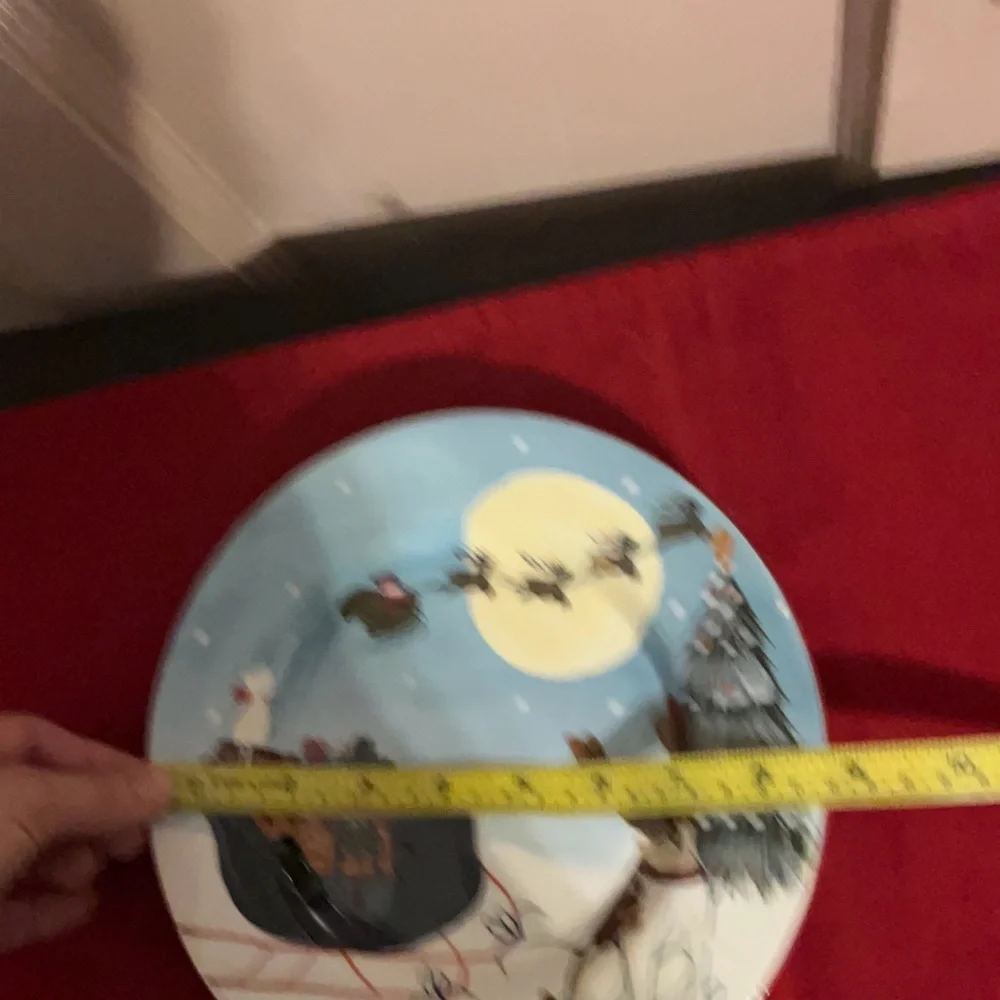 Holiday Reindeer Dog Decorative Plate